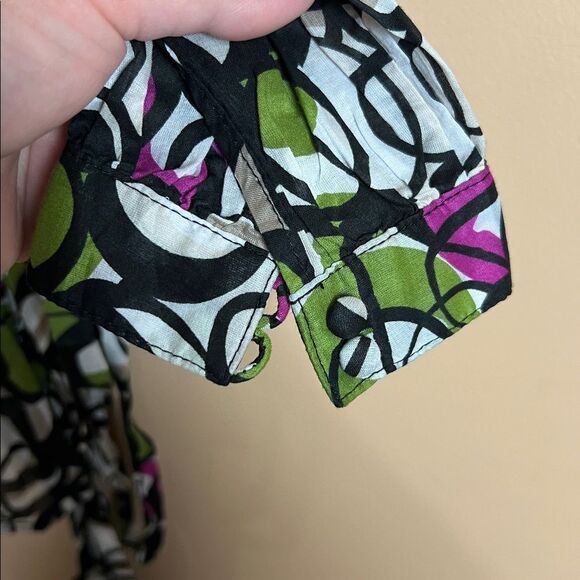 Y2K Banana Republic Women’s Size Small Geometric Shirt Wrap Blouse NWOT - Picture 3 of 5